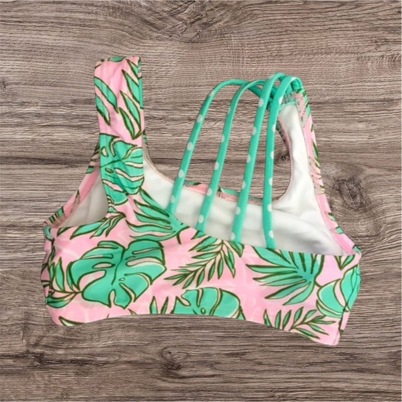 🆕 CAT & JACK Girls Tropical Leaf Bikini Set (14/16) NWT - Picture 4 of 8